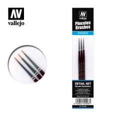Acrylicos Vallejo - P54998 - Brush Set - 塑膠纖維圓形畫筆套組 (尺寸4/0, 3/0 & 2/0) Toray Detail Set (Sizes 4/0, 3/0 & 2/0) (NT 350)