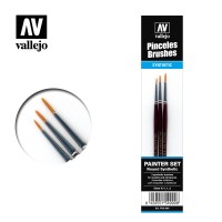  Acrylicos Vallejo -  P54999 - 筆刷 Brush - 塑膠纖維細節畫筆套組Toray Detail Set (0, 1 & 2) (NT 350) 