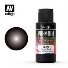 Acrylicos Vallejo - 62079 - 高階色彩 Premium Color - 透明黑 Candy Black - 60 ml. (建議售價NT 220)