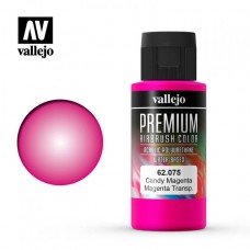 Acrylicos Vallejo - 62075 - 高階色彩 Premium Color - 透明洋紅色 Candy Magenta - 60 ml. (建議售價NT 220)
