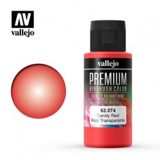 Acrylicos Vallejo - 62074 - 高階色彩 Premium Color - 透明紅色 Candy Red - 60 ml. (建議售價NT 220)