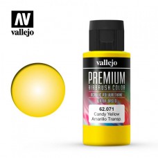 Acrylicos Vallejo - 62071 - 高階色彩 Premium Color - 透明黃色 Candy Yellow - 60 ml. (建議售價NT 220)