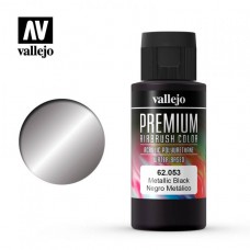 Acrylicos Vallejo - 62053 - 高階色彩 Premium Color - 金屬黑色 Metallic Black - 60 ml. (建議售價NT 230)