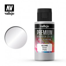 Acrylicos Vallejo - 62048 - 高階色彩 Premium Color - 銀色 Silver - 60 ml. (建議售價NT 230)