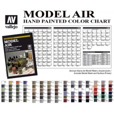 Acrylicos Vallejo - CC972 - 色表-手繪色表：遊戲色彩與遊戲噴塗色 Color Chart - Hand Painted Color Chart: Game Color & Game Air(NT 1350)