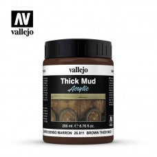 Acrylicos Vallejo - 26811 - 佈景效果 Diorama Effects - 棕色厚泥 Brown Thick Mud - 200 ml.(NT 490)
