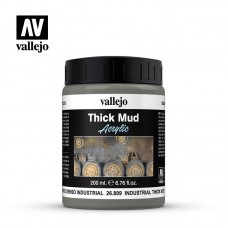 Acrylicos Vallejo - 26809 - 佈景效果 Diorama Effects - 工業厚泥 Industrial Thick Mud - 200 ml.(NT 490)