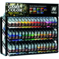 Acrylicos Vallejo - EX702FULL - 基礎遊戲色彩 Basic Game Color FULL 48 colors in 17 ml bottles.