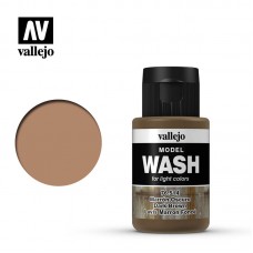Acrylicos Vallejo - 76514 - 模型漬洗漆 Model Wash - 深棕漬洗色 Dark Brown Wash - 35 ml.(NT 190)