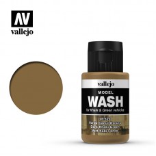 Acrylicos Vallejo - 76520 - 模型漬洗漆 Model Wash - 深卡其綠漬洗色 Dark Khaki Green - 35 ml.(NT 190)