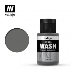 Acrylicos Vallejo - 76516 - 模型漬洗漆 Model Wash - 灰漬洗色 Grey Wash - 35 ml.(NT 190)