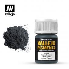 Acrylicos Vallejo - 73123 - 色粉 Pigments - 黑鋼色 Dark Steel - 35 ml.(NT 140)