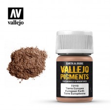 Acrylicos Vallejo - 73119 - 色粉 Pigments - 歐洲土色 European Earth - 35 ml.(NT 140)