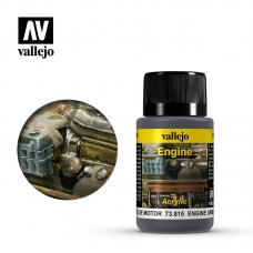 Acrylicos Vallejo - 73815 - 舊化效果液 Weathering Effects - 發動機汙垢 Engine Grime - 40 ml.(NT 200)