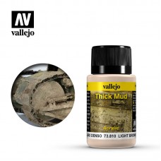 Acrylicos Vallejo - 73810 - 舊化效果液 Weathering Effects - 淺棕色厚泥土 Light Brown Thick Mud - 40 ml.(NT 200)