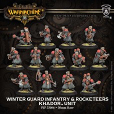 PIP 33086 - Khador - Winter Guard Infantry & Rocketeers PLASTIC (NT 1750)