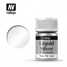 Acrylicos Vallejo - 216 - 70790 - 液態金屬 Liquid Gold - 銀色 Silver (Alcohol Based) - 35 ml.(NT 180)