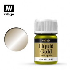 Acrylicos Vallejo - 217 - 70791 - 液態金屬 Liquid Gold - 金色 Gold (Alcohol Based) - 35 ml.(NT 180)