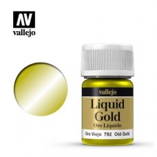Acrylicos Vallejo - 218 - 70792 - 液態金屬 Liquid Gold - 陳舊金色 Old Gold (Alcohol Based) - 35 ml.(NT 180)