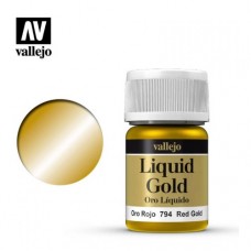 Acrylicos Vallejo - 220 - 70794 - 液態金屬 Liquid Gold - 紅金色 Red Gold (Alcohol Based) - 35 ml.(NT 180)