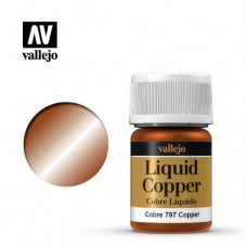 Acrylicos Vallejo - 223 - 70797 - 液態金屬 Liquid Gold - 銅色 Copper (Alcohol Based) - 35 ml.(NT 180)