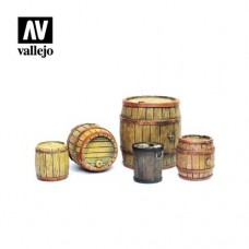 Acrylicos Vallejo - SC225 - Figure - Scenics - Wooden Barrels(建議售價NT 490)