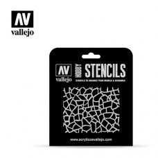 Acrylicos Vallejo - ST-CAM003 - Stencils - 第二次世界大戰長頸鹿迷彩 Giraffe Camo WWII - 1/32 (建議售價NT 150)