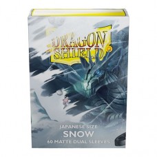 龍盾Dragon Shield 60 - 日規尺寸卡套(60入)Deck Protector Sleeves - 雙層色磨砂Japanese Size Dual Matte - 雪白色Snow (Nirin) - AT-15105 (NT 250)