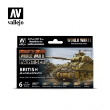 Acrylicos Vallejo - 70204 - 套組 Set - 英國裝甲和步兵套組 British Armour & Infantry (6) - 17 ml. (NT 580)