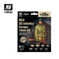 Acrylicos Vallejo - 70244 - 套組 Set - 歐洲軍官美國步兵 1944-45套組(含組裝模型) Alpine NCO US Infantry Europe 1944-45 (8) - 17 ml. (NT 1,490)