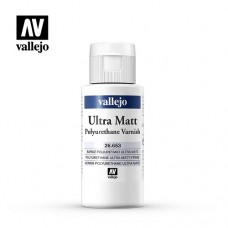 Acrylicos Vallejo - 26653 - 輔助溶劑 Auxiliary - 保護漆 Varnish - 聚氨酯極消光保護漆 Polyurethane Ultra Matt Varnish - 60 ml.(建議售價 NT 170)