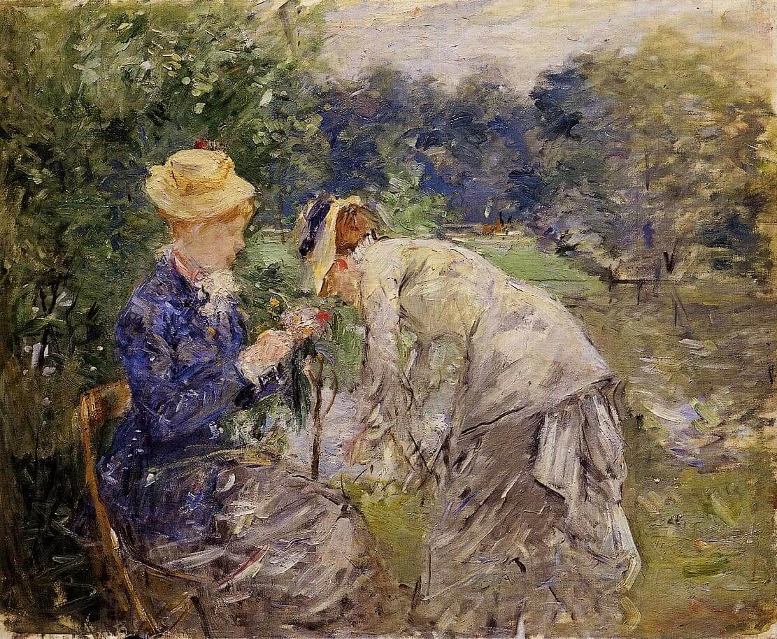 In the Bois de Boulogne,由 Berthe Morisot 所繪
